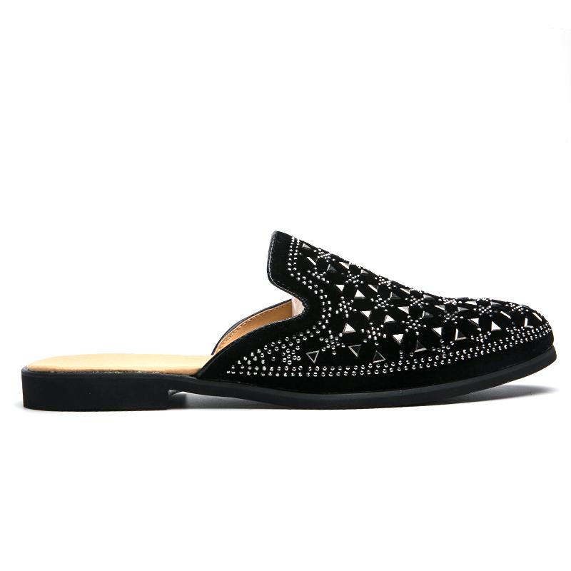 Sommer Strass Halbschuhe Für Herren Kleiderschuhe Pantoletten Herren Pantoletten Leder Halbschuhe Freizeitschuhe Slipper Hausschuhe Ballerinas Sandalen