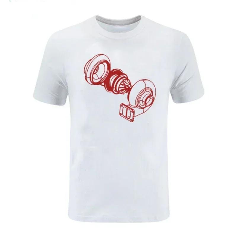 Exploded Turbo Car TShirt Men Adult Tops Clothing Crew Neck Tee Shirt Printed Youth T-Shirts Graphic TShirts Women Tee Tops