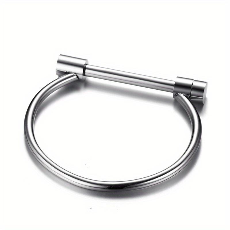 

Мода Роскошь Известный Бренд Ювелирные Изделия Любовь Винтовой Манжетный Браслет Для Женщин Золотой Цвет Нержавеющая Сталь Браслеты и Банглы 58-60mm серебряный