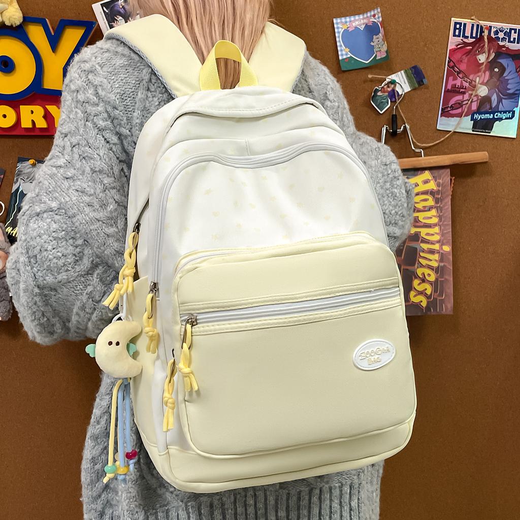New Japanese Small Fresh Casual Junior High School Student Schoolbag Simple Versatile Backpack Ins Lightweight Backpack