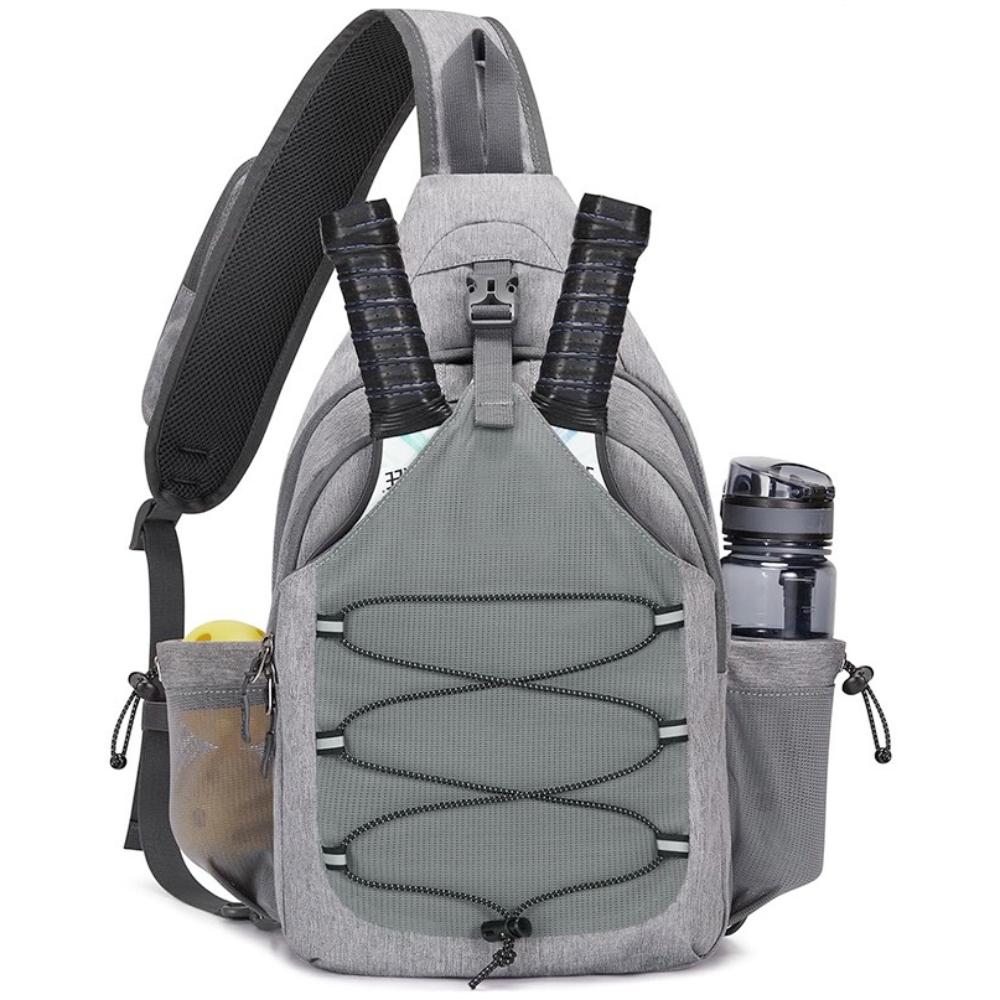 Large Capacity Pickleball Rackets Backpack Adjustable Holds 2 Rackets Pickleball Paddle Bag Lightweight Pickleball Bag серый