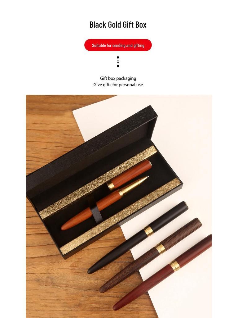Brass Rosewood Fountain Pen - Custom Engraving Available - Ideal for Office Gifts