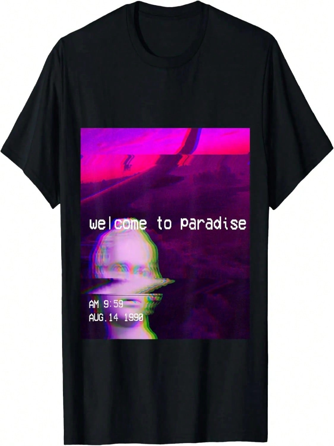 Men s_Women s Comfortable Vaporwave 90s Nostalgic Aesthetic T-Shirt S разноцветный