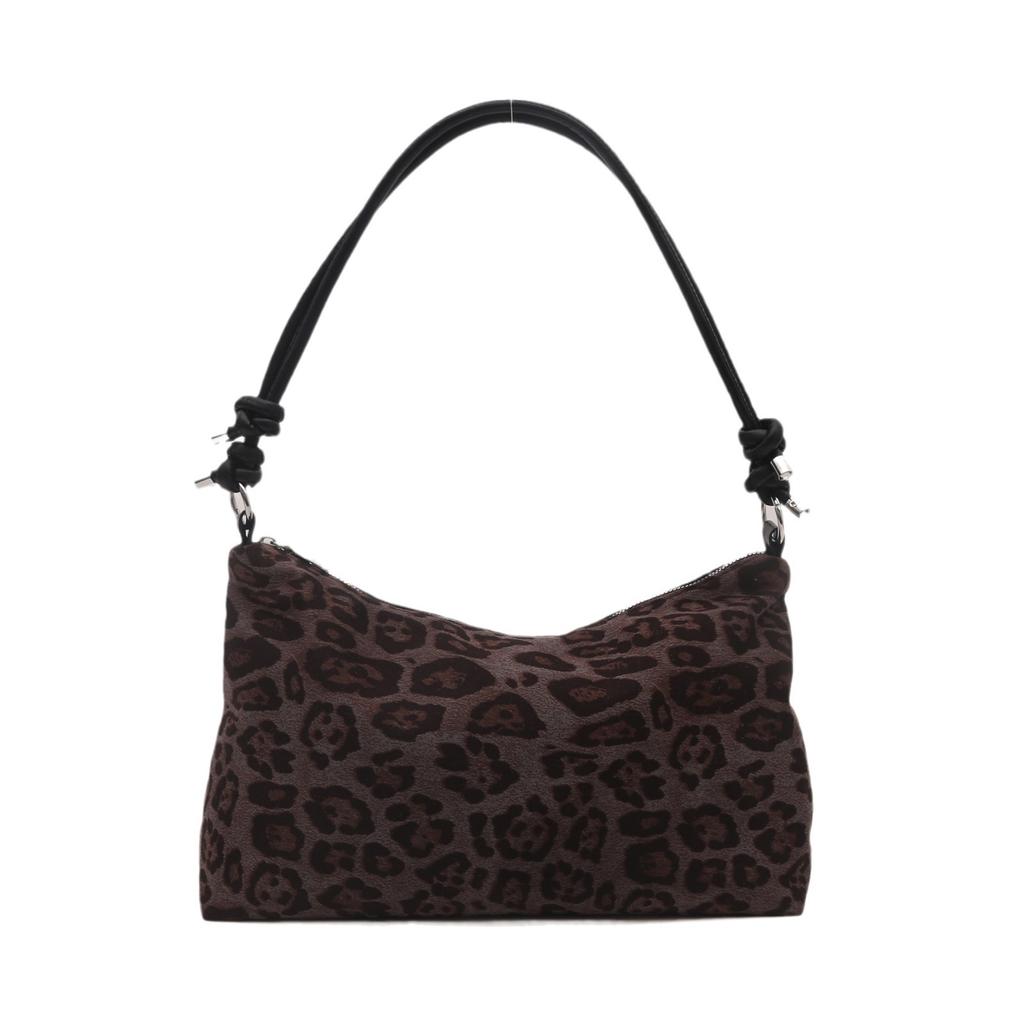 Large Capacity Literary and Fashionable Leopard Print Underarm Bag Women's Bag New Simple and Trendy Shoulder Bag Korean Lazy Crossbody Bag