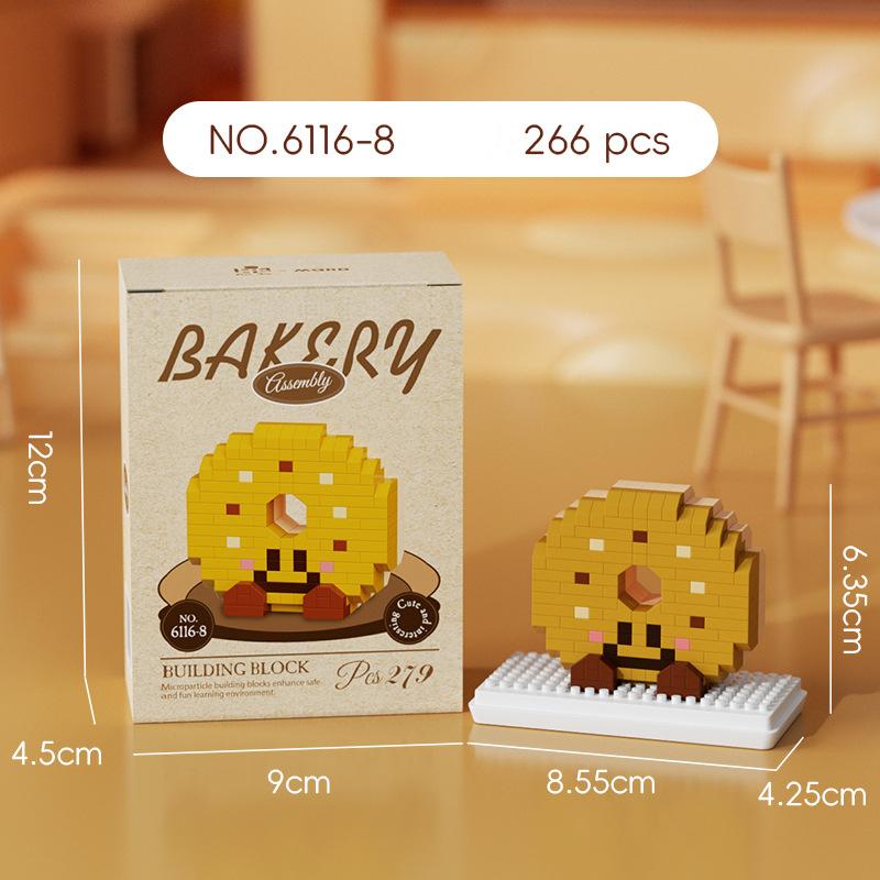 Kreative Brot-Serie Bausteine Sandwich Schweizer Rolle Kuchen Simulation Essen Kinderspielzeug zum Zusammenbauen