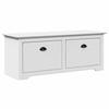 VidaXL Banc de couloir BODO blanc 114x40x45 cm, banc, siège de couloir, banc de rangement, banc d'entrée, meuble de couloir 4016869