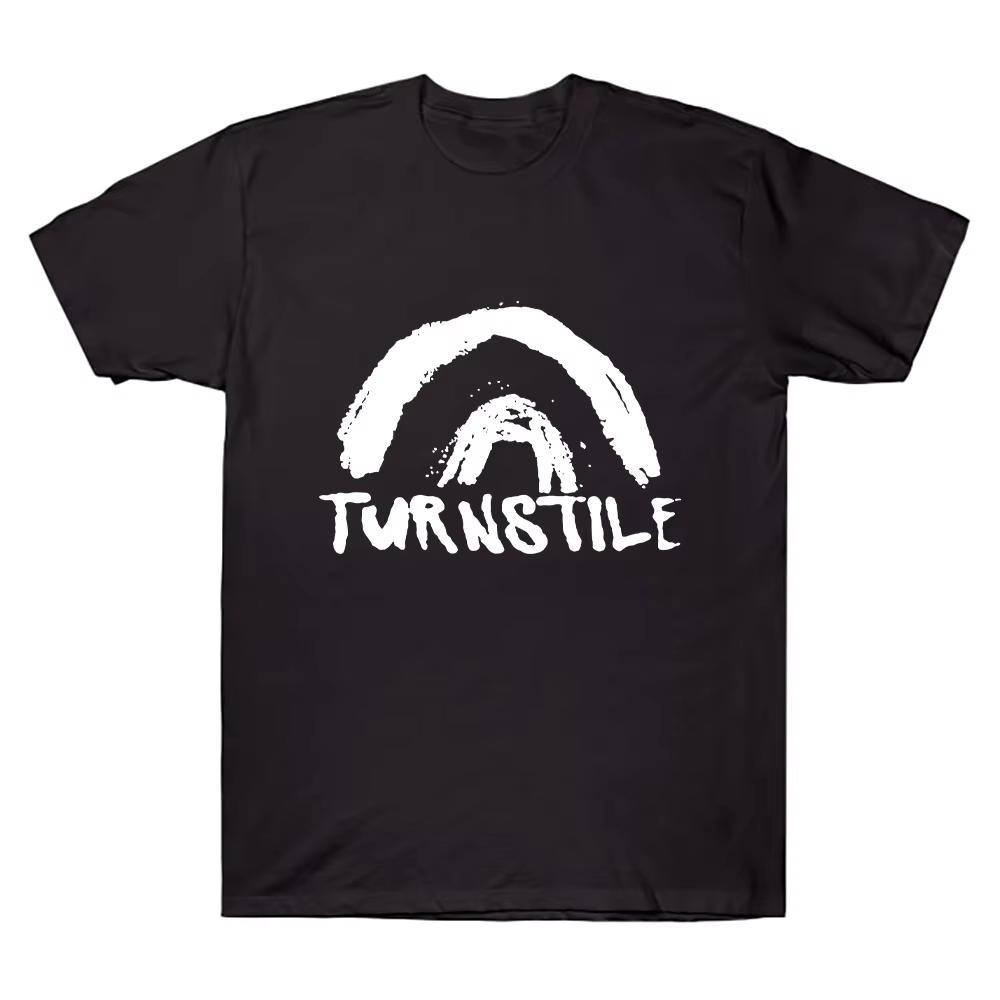 Turnstile DOUBLE RAINBOW Tee Turnstile Band Shirt Short Sleeve T-shirt Unisex Cotton Clothing Graphic Hip Hop Streetwear Tshirt 4XL