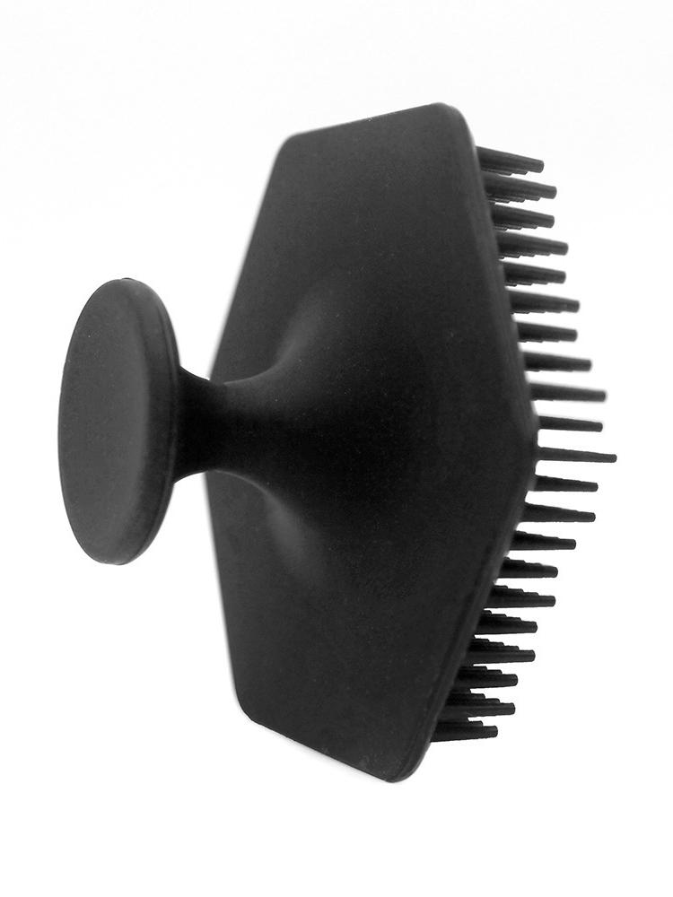 Чистящая щетка Силиконовая щетка для лица Чистящая кисточка Черная кисточка для макияжа Мягкий силикон для снятия макияжа 1 шт. чёрный