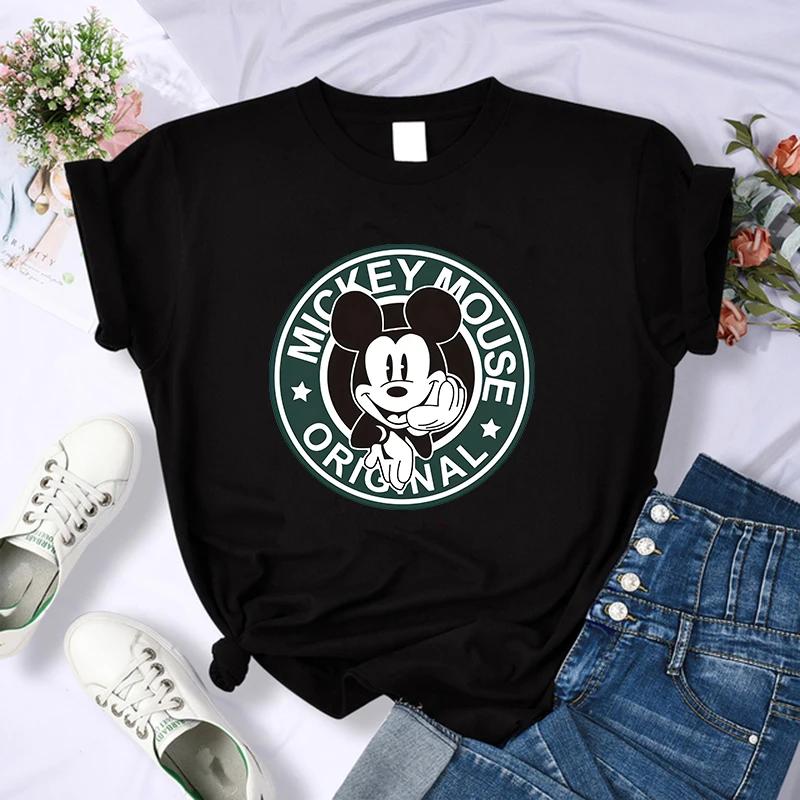 90s Mickey Print Tshirts for Women Fashion Minnie Mouse T Shirt Streetwear FeUnisex Clothes Disney Tshirt