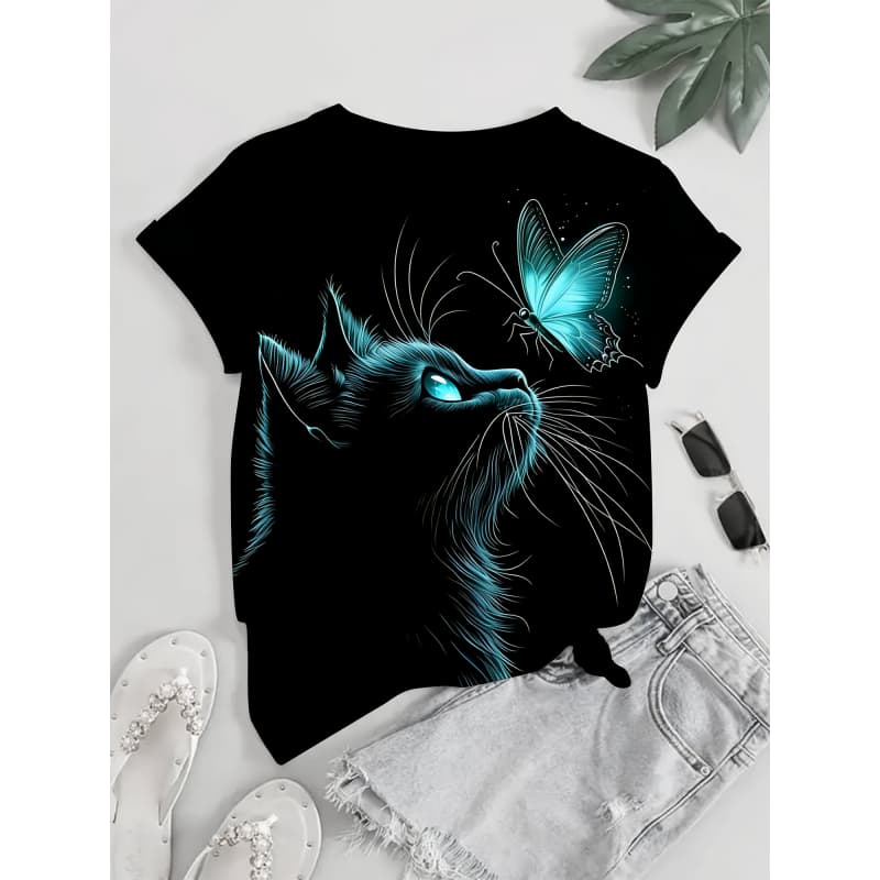 3D Printed Women's Short-sleeve T-shirt, Plus-size Women's Clothing, Fashionable and Versatile, Casual, Everyday Wear