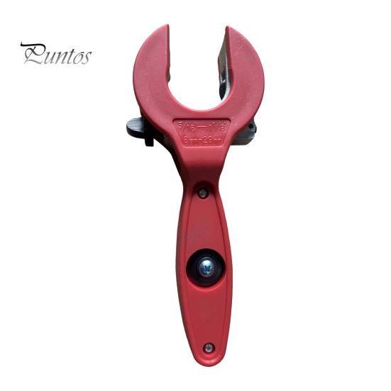 

Труборіз із храповим механізмом із гострим міцним лезом. Швидкий і точний інструмент для різання мідних труб, який можна використовувати однією рукою. червоний