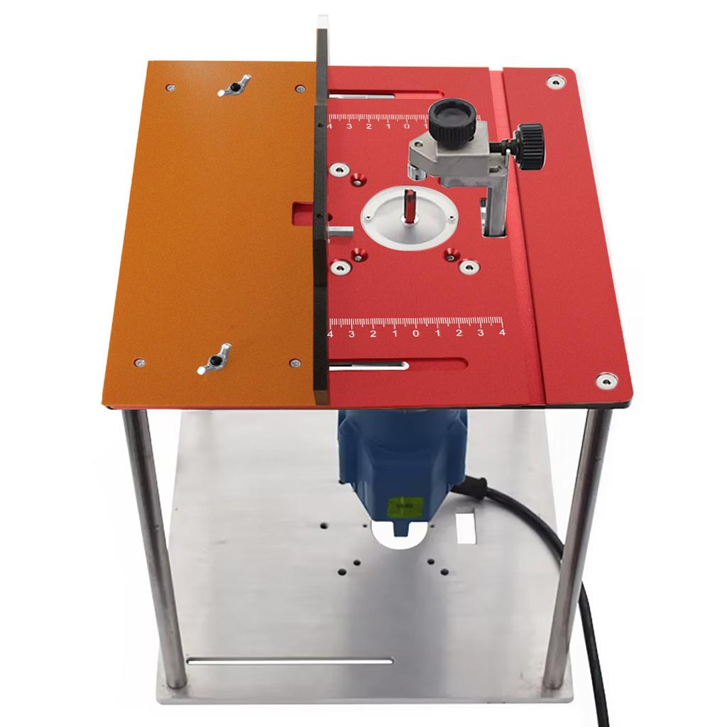 Upgraded Aluminium Router Table Insert Plate Woodworking Tool Set with Miter Gauge and Sliding Tenoning Fence for Router Table