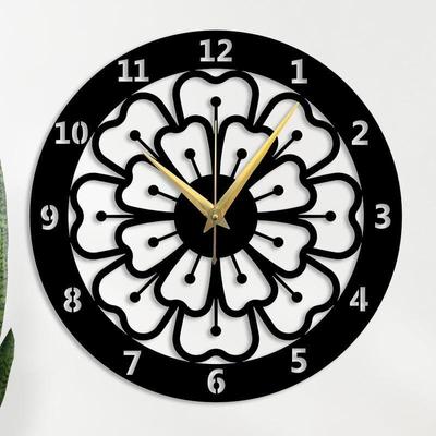 Stylish Watch Wall Clock with Numbers/Large Size Clock & Wall Ornament/Metal Outdoor Wall Clock for Bedroom, Office -Black