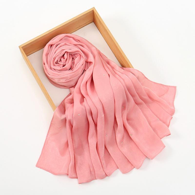 

Hot-selling new mulberry silk colored diamond versatile women s scarf fashionable long thin breathable bag head long scarf 180*90cm