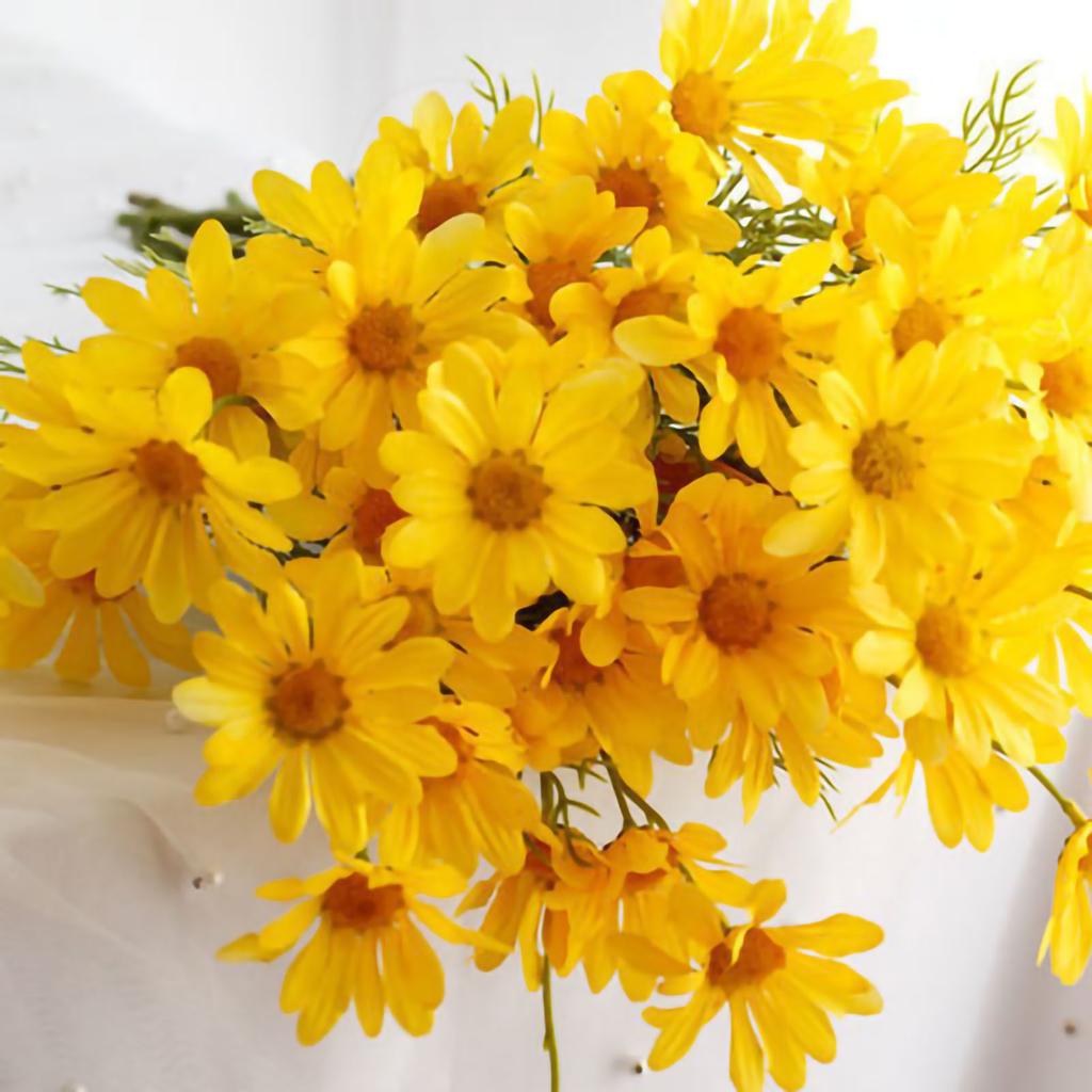 Artificial Daisy Flowers Bouquet Home Decoration for Living Room Dining Room Bedroom Office
