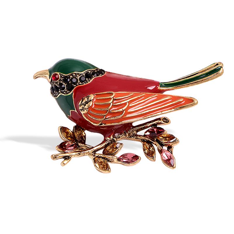 

Трансграничная брошь-птица со стразами: Мультяшная брошь-пины с бриллиантами в виде животных для пиджаков и пальто