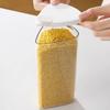 360-Degree Rotating Grain Dispenser Dry Food Storage Bin with Lids Cereal Dispenser with 6 Sealed Containers for Rice Flour Oats Pantry Countertop
