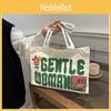 Large Capacity Stylish Canvas Tote Bag With Vibrant Letter Print Design For Everyday Use