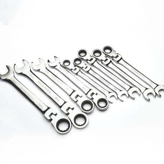Ratcheting Combination Wrench Spanner 180-Degree Variable Angle Design Rust-resistant Quick Manual Ratchet Wrench