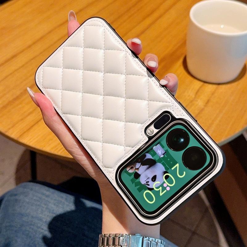 Three-dimensional puff check small fragrance style leather Case For Xiaomi 17 Pro Max Mi 17 Pro 15 Ultra 14 13 ultra Hard Cover
