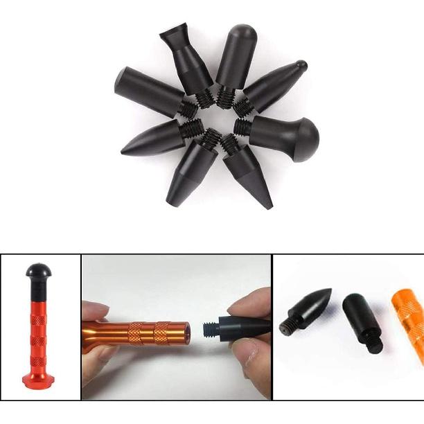 LadyRosian 16PCS Car Paintless Dent Repair Tools Aluminum Dent Hammer With Knock Down Head Tap Kit Leveling Telescopic Hammer Set For Car Hail Damage