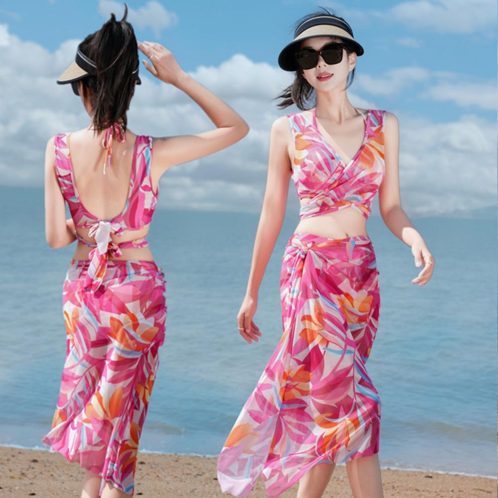 Holiday Seaside Hot Spring Swimsuit Split Bikini Three-piece European and American Swimwear