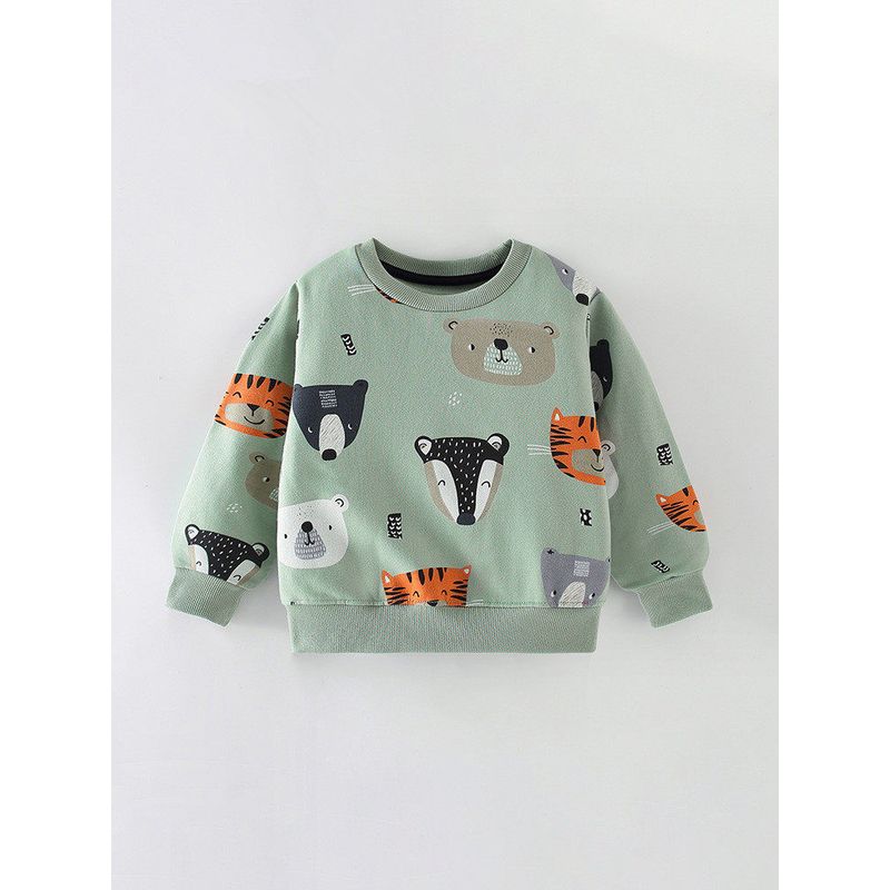 Clothing Boys' Sweatshirt Spring and Autumn Style for Older Children 23 New Autumn Clothing Children's Boys Cartoon Casual Long-Sleeved Base Shirt
