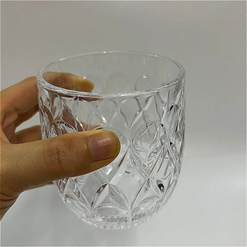 10.3oz/11oz Exquisite Cocktail Glass Heat-resistant Tea Cup Modern Juice Milk Cups Vintage Water Bottle Suitable for Gift Giving