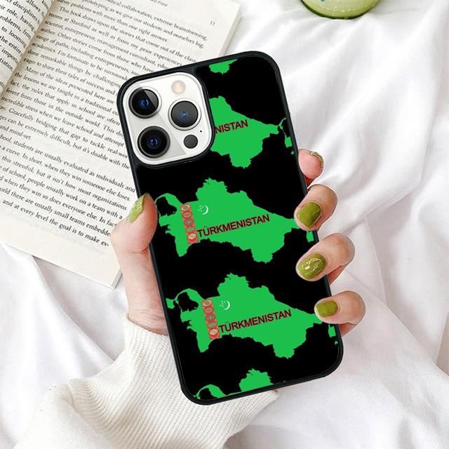 Turkmenistan Flag Phone Case for iPhone 17 Air 16 PRO MAX 15 14 PLUS 11 12 13 Back Cover Fundas Shell
