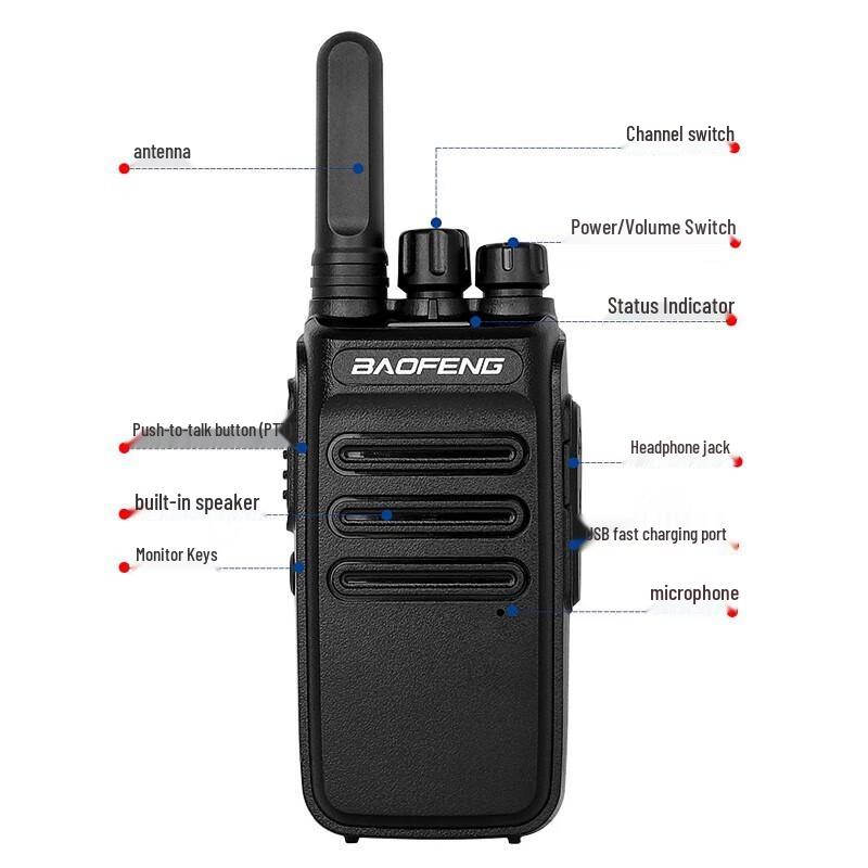 Baofeng BF-V110 High Power Walkie-Talkie Dual Pack (CN version)