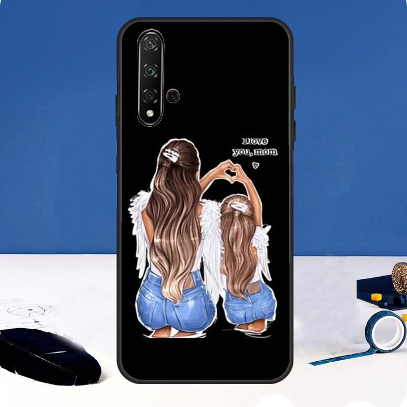 Mom and Daughter Case For Huawei P30 Pro P20 P40 Lite Nova 9 10 SE 11 3i 7i 8i 11i Y91 Y60 Y70 Y61 Y90 Cover
