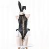 Bandage Bunny Lingerie Women Evening Dress Cosplay Sexy Costumes Hollow Short Skirt Sleeveless Leather Sleepwear Erotic Nightie