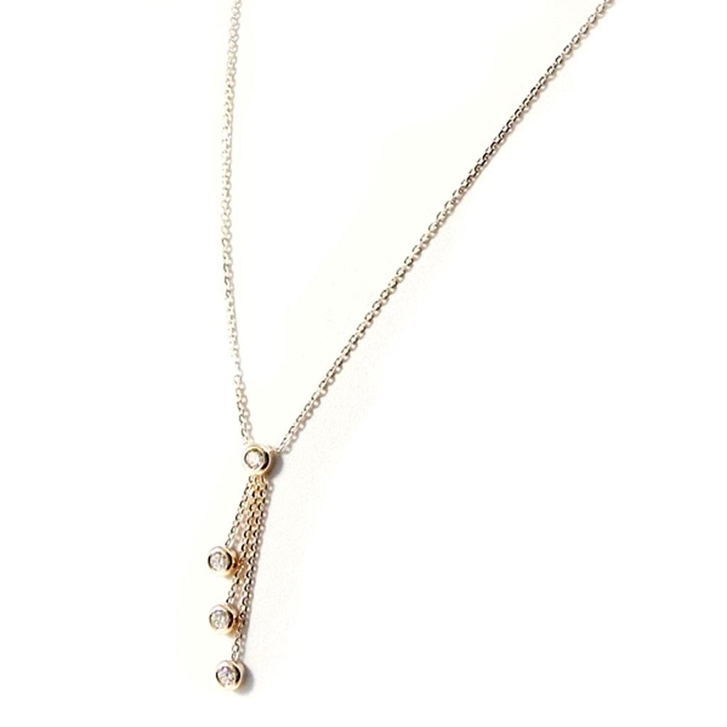 Altesse [I3153] - Collier Plaqué Or 'Câlin' blanc