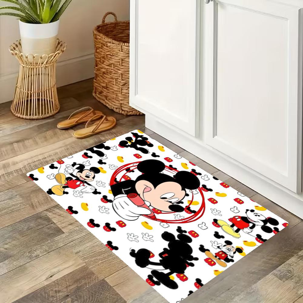 Mickey Mouse Comic Strip Kitchen Mats Durable Bathroom Pads Comfortable Rugs Carpets For Kitchen Home Office Sink Laundry Room Bathroom Decor