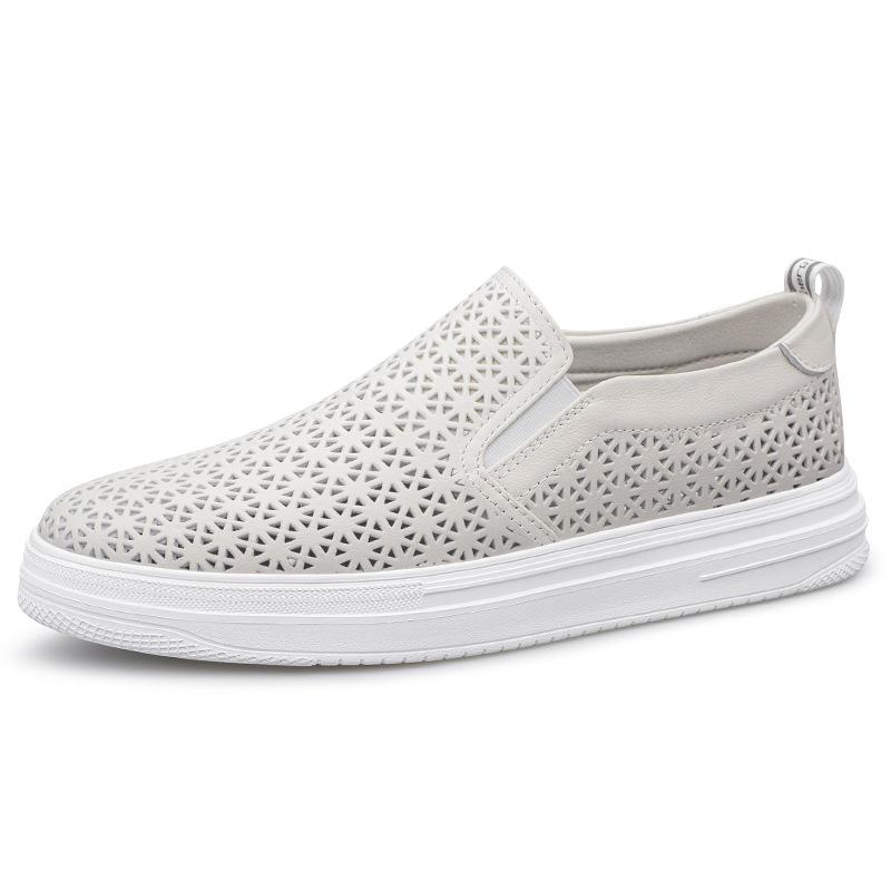 68 Men'S And Women'S Shoes Board Shoes One Pedal Flat-Soled Leather Shoes Little White Shoes Spring Low-Top Feet Cowhide Surface Single Shoes