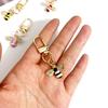 Exquisite Rhinestone Mini Bee Keychain - Women's Bag Charm