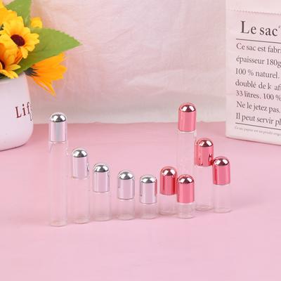 1/2/3/5/10ml Color Thick Glass Roll On Essential Oil Empty Perfume Bottle Roller Ball Bottle For Travel