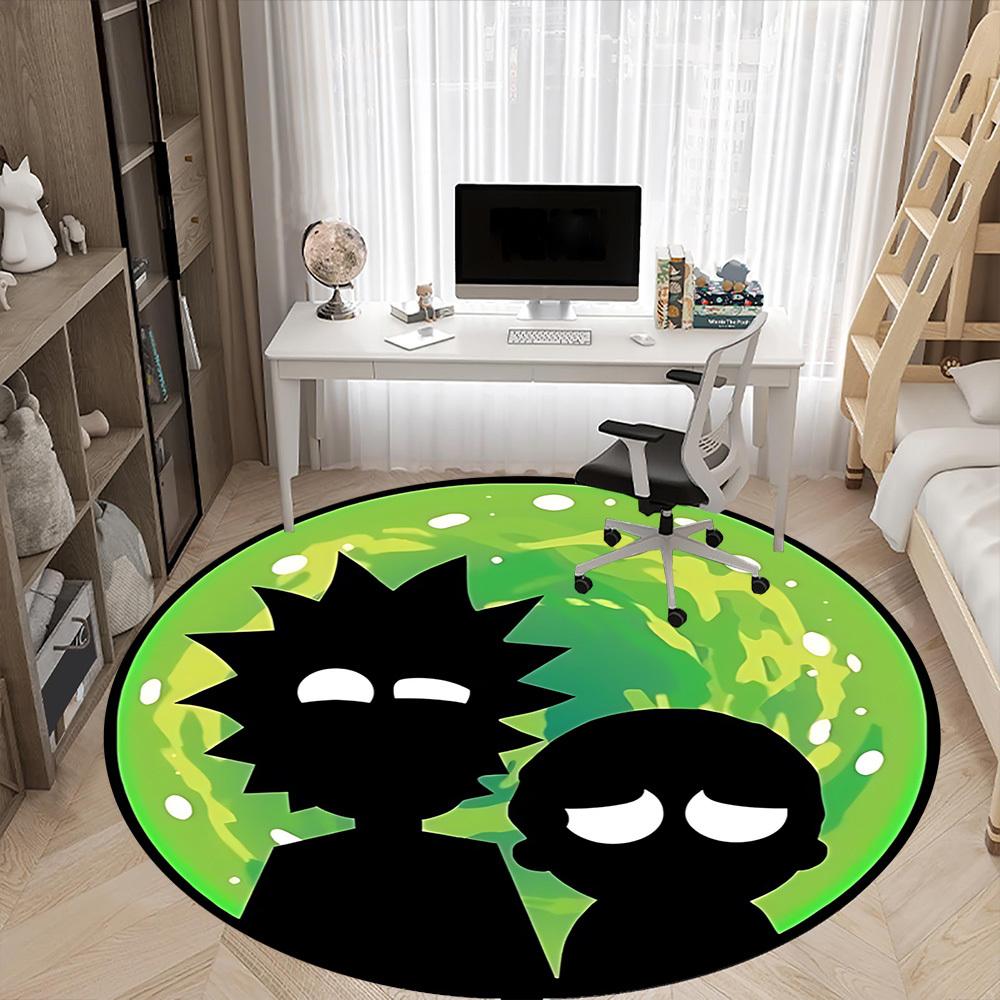 Tappeto Rotondo Ufficio Rick and Morty, Sotto Sedie da Ufficio Camera da Letto Soggiorno Arredamento Casa a0908142