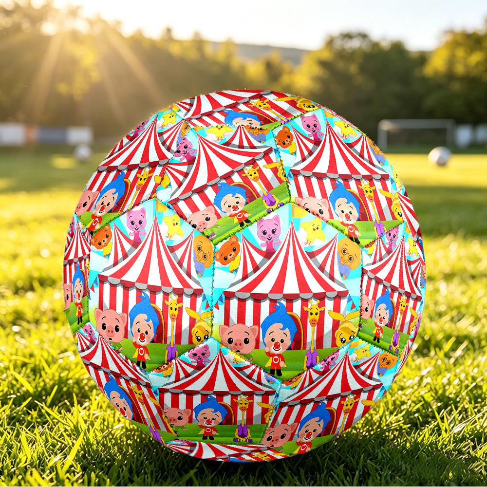 Size 5 Football El Payaso Plim Plim Pattern, Wear‑Resistant Soccer Ball for Match Training Daily Sports Play