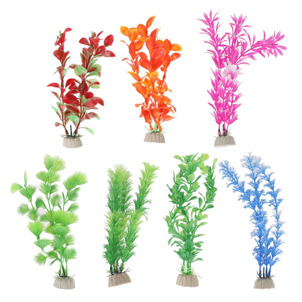 7Pcs Artificial Aquatic Plants Simulation Plastic Aquarium Aquatic Decoration for Aquarium Home Office