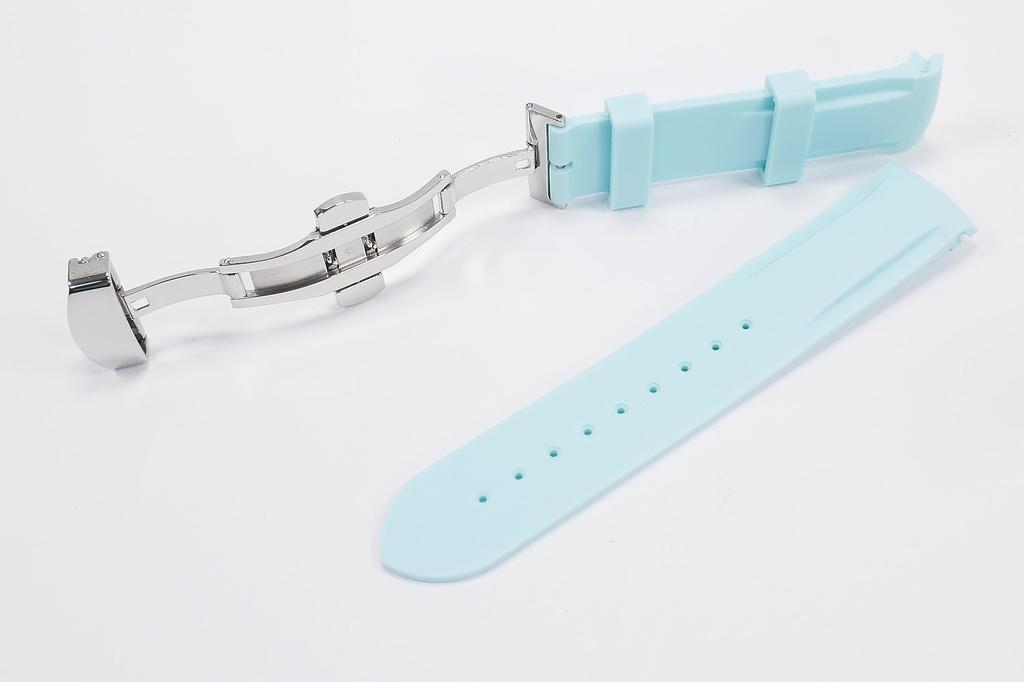 Swatch x OMEGA Exclusive Rubber Strap with D-Buckle (Lake Blue)