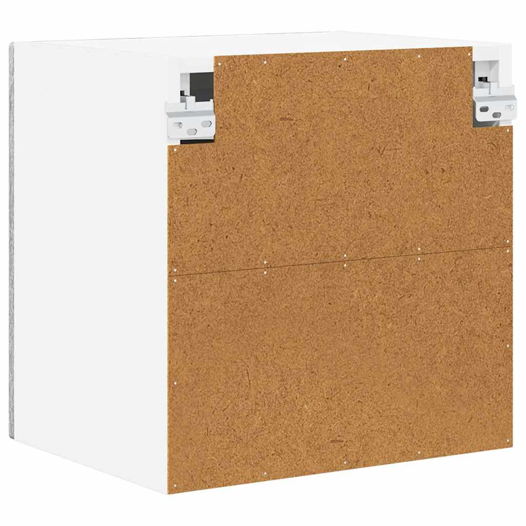 Wall Mounted Glass Cabinet PORTO Grey Sonoma 40 x 31 x 40 cm