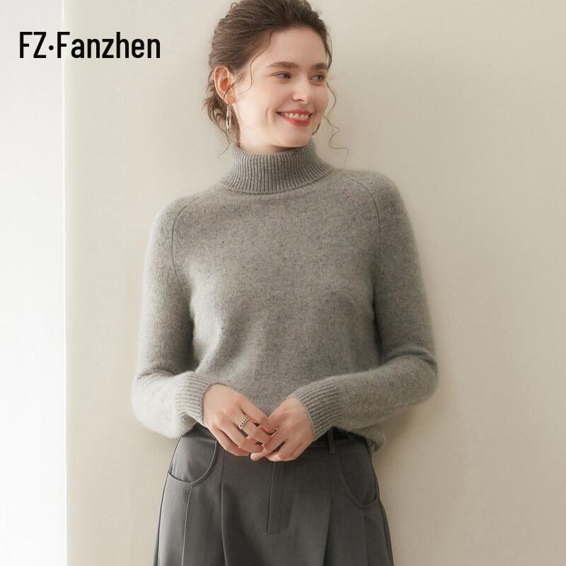 FanZhen Women's Winter Cashmere Turtleneck Sweater