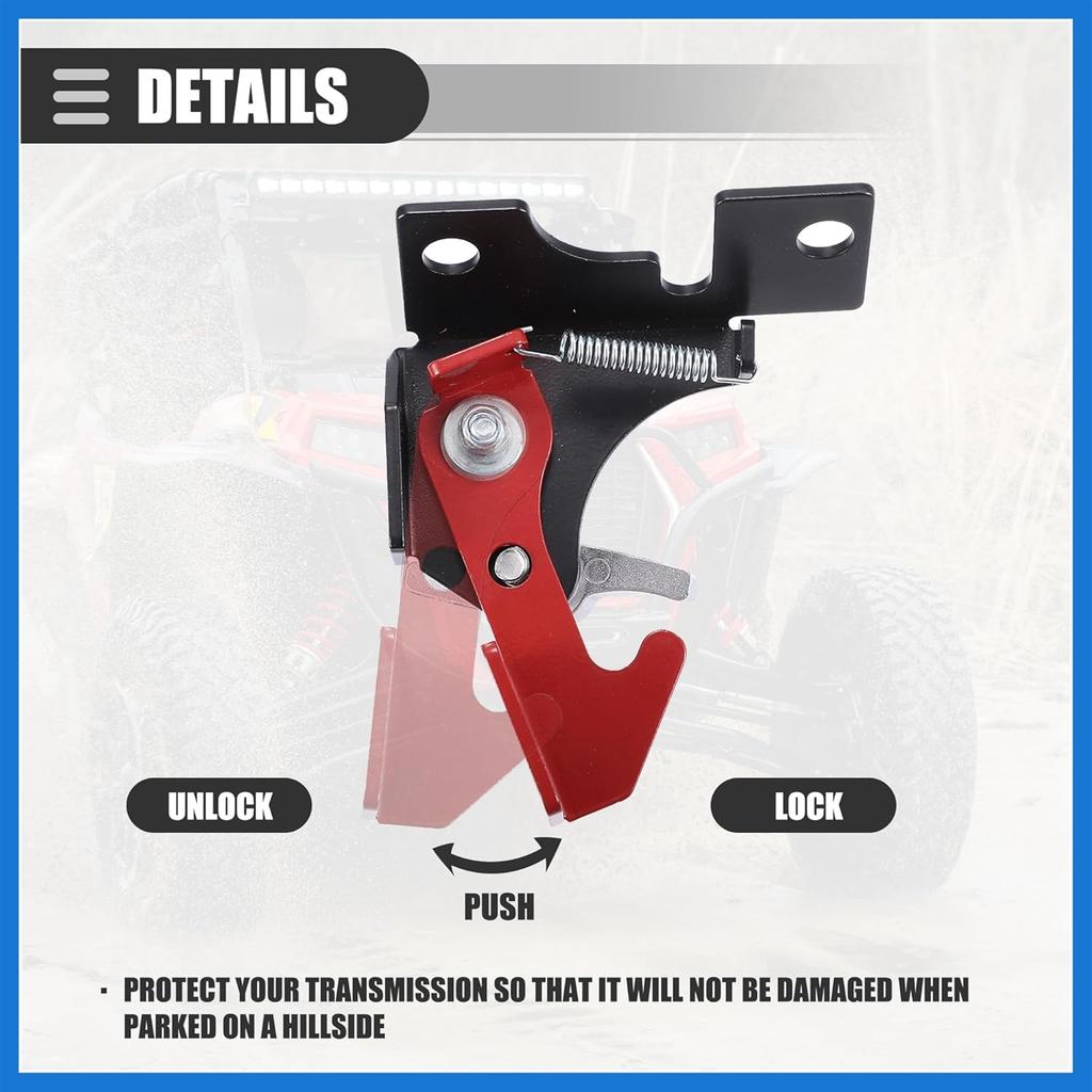 Parking Brake, for Spring Parking Brake Thingy, for Polaris RZR 570 800 900 1000 Turbo Turbo S, Iron, Black Red Auto Accessories