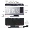 Dual Alarm Projection LED Mirror Clock with Large Display