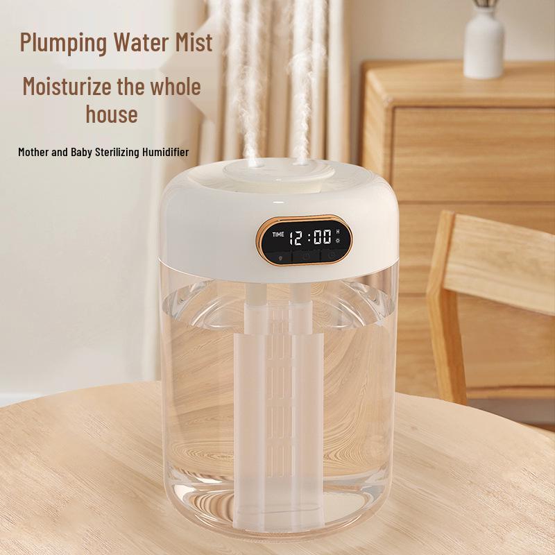 Colorful Dual Nozzle Humidifier: Large Capacity, High Mist Volume for Home Use