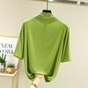 Modal Half High Neck T Shirt For Women With Soft Knit Fabric And Casual Style