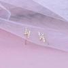 Versatile Zirconia Lightning Stud Earrings for Women - Shiny Mini Diamond Ear Studs