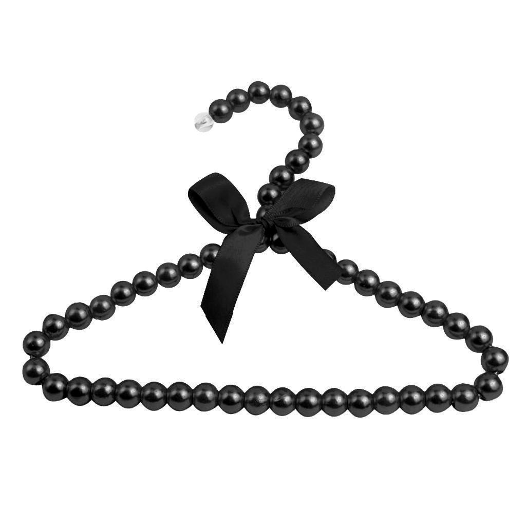 Вешалка для одежды с бантом из искусственного жемчуга Крючок для детей Детский бант чёрный