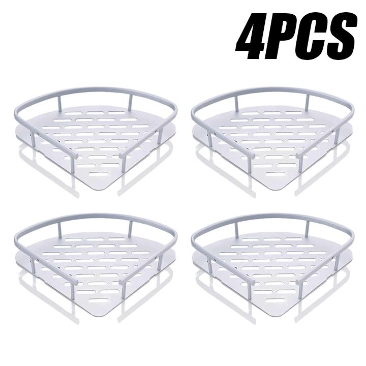 Prateleiras de Banheiro Prateleiras Sem Furos Prateleira de Canto para Chuveiro Organizador de Artigos de Higiene para Chuveiro Organizador de Temperos para Cozinha Acessórios de Banheiro